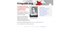 Desktop Screenshot of cinquain.org